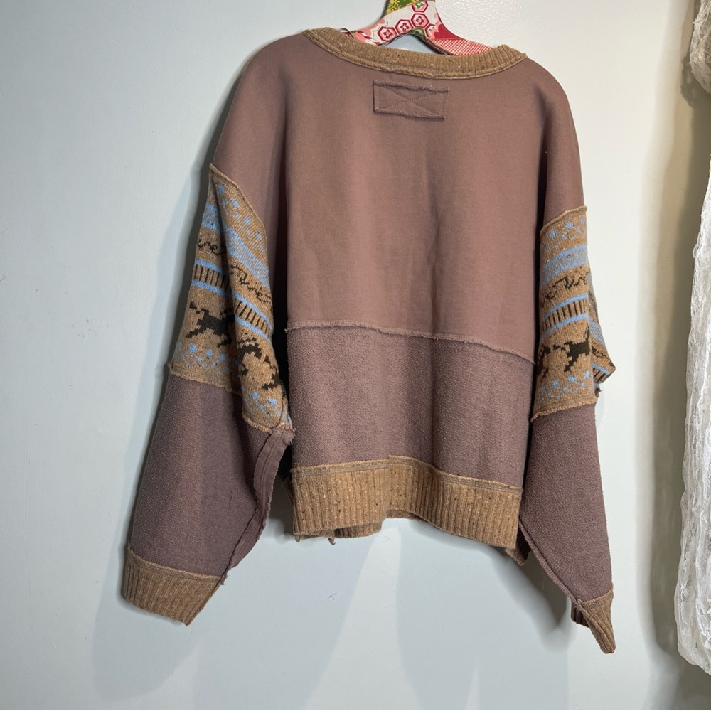 We The Free People Running Wild Pullover Horse Graphic Printed Sweater - Picture 5 of 6